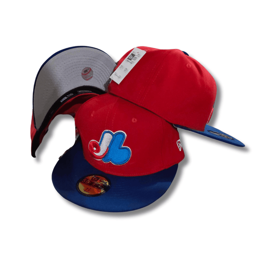 Montreal Expos 59FIFTY with Two-Tone Design Red and Blue – Fitted Cap