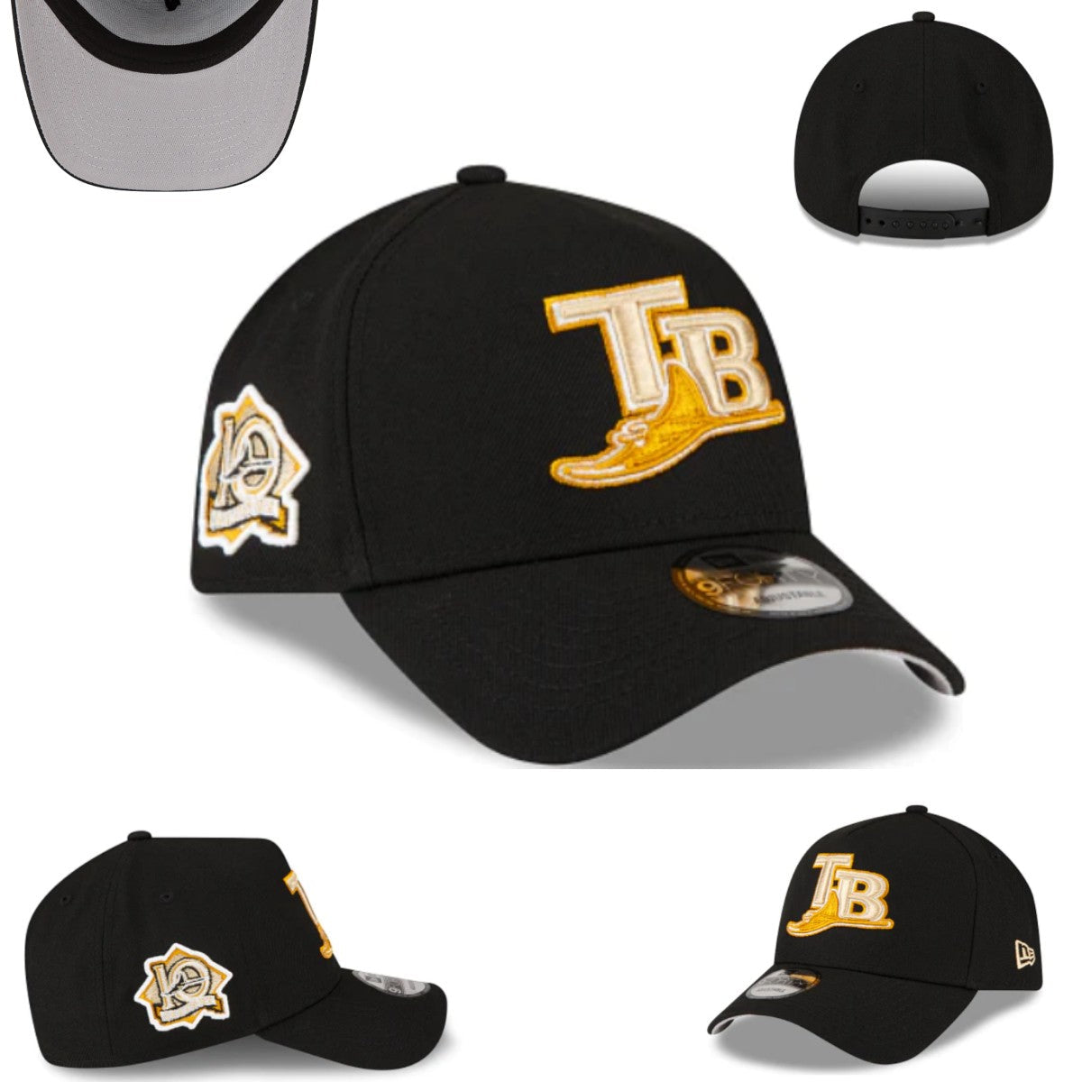 Tampa Bay Rays Black Anniversary Snapback Hat