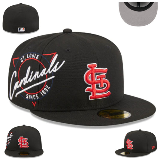 St. Louis Cardinals “Since 1892” Fitted Hat – Black with Red and White Accents