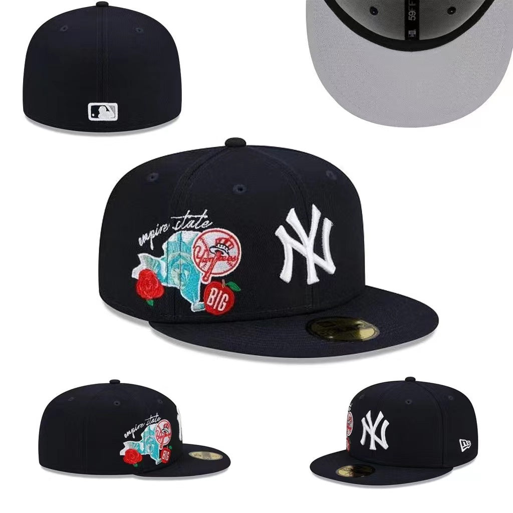 New York Yankees 59FIFTY Fitted Hat with Empire State Embroidery – Navy Blue