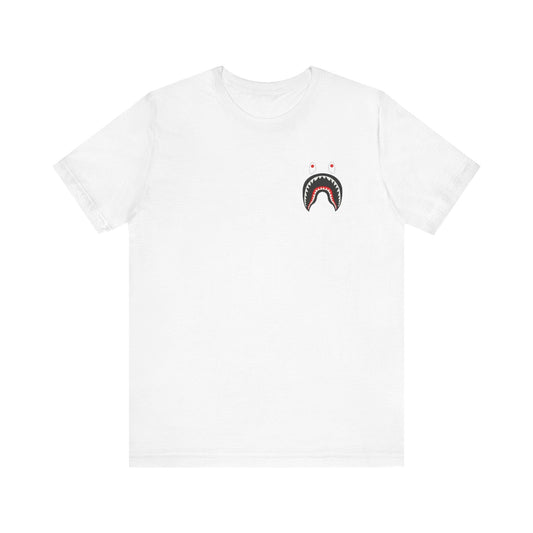 BAPE Shark Face Tee , Unisex , Black and white