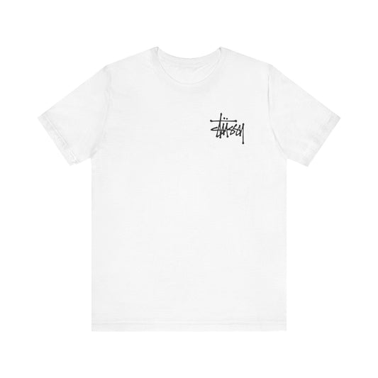 Stussy Basic Logo Tee , Unisex , Black and White