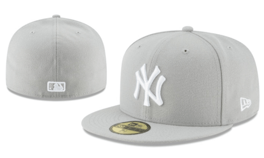 New York Yankees MLB Fitted Cap – Sleek Gray with White Logo